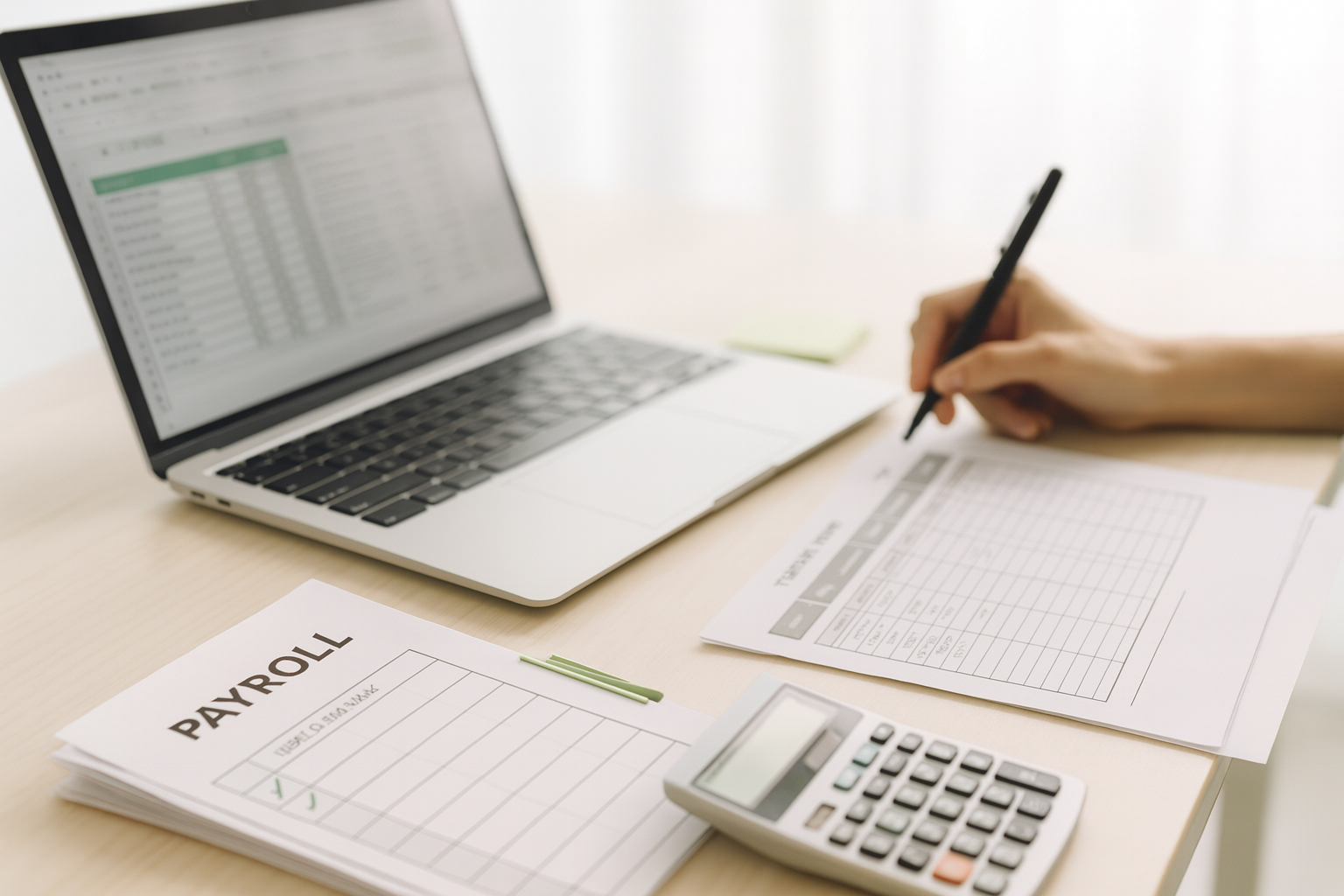Payroll dashboard and timecards