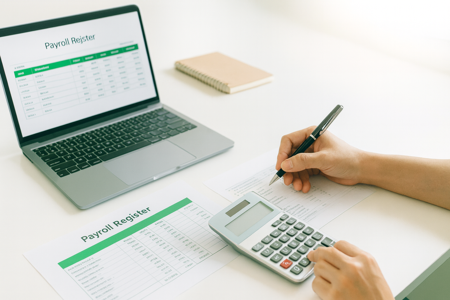 Payroll register preview