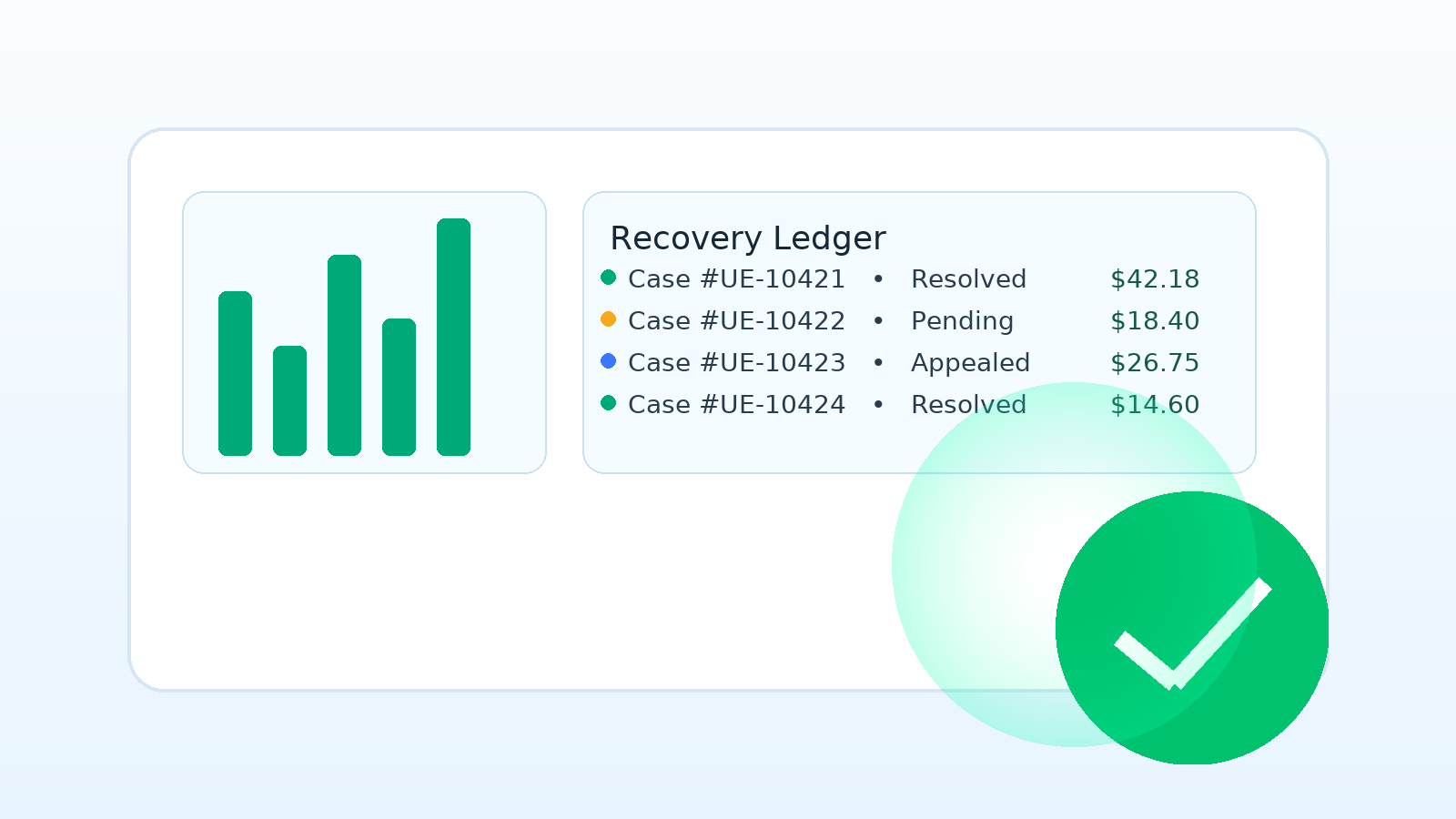 Recovery ledger and daily summaries